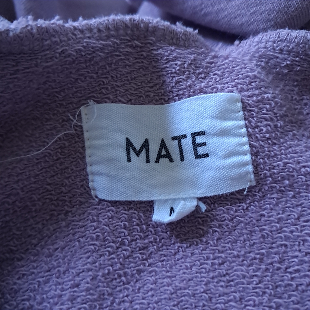 MATE the Label Cropped Hoodie Sweatshirt French Terry Eco Workout Gym - Picture 6 of 8